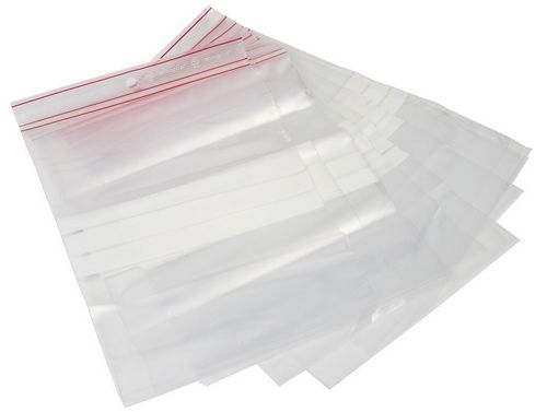 Sacos Plsticos Cristal Minigrip 12X18 C/Barra Branca